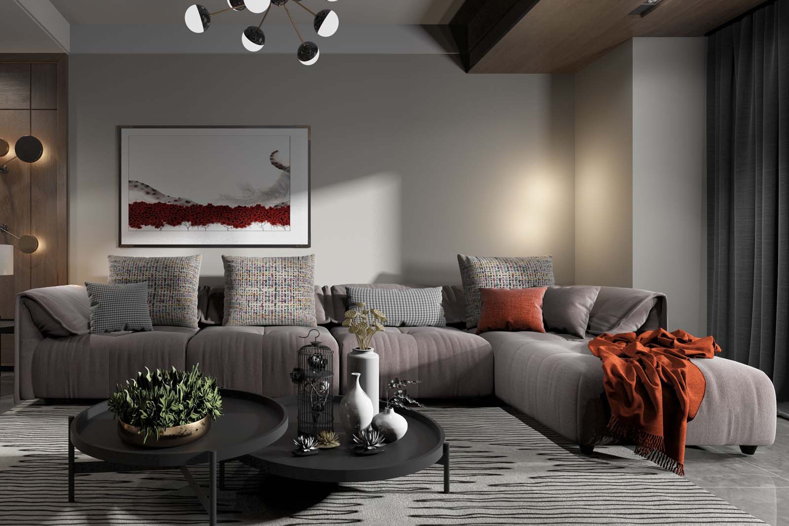 茶几电视柜-客厅沙发的品位折射出主人的待客之道